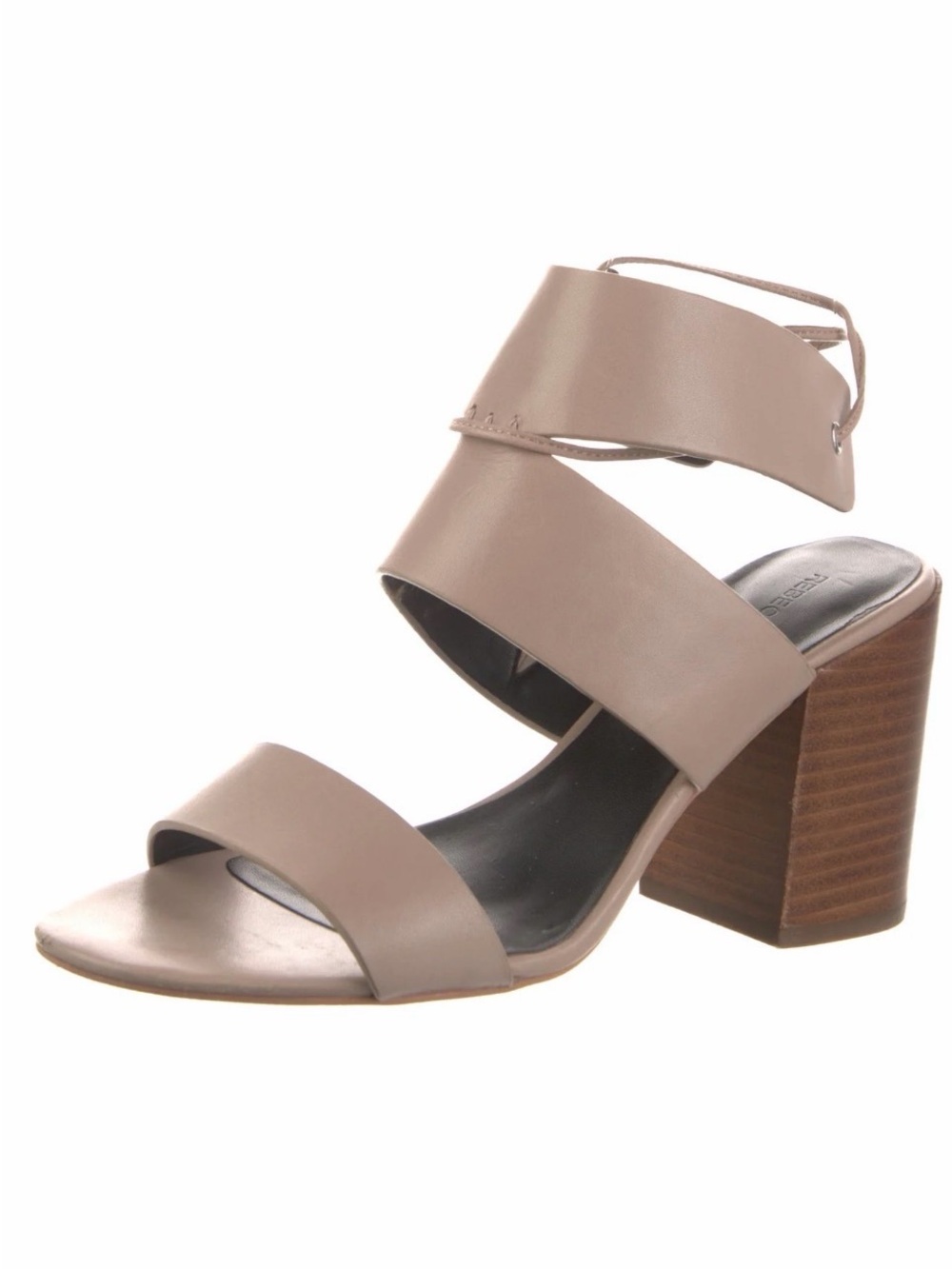 Rebecca Minkoff Taupe Strappy Block Heel Sandal